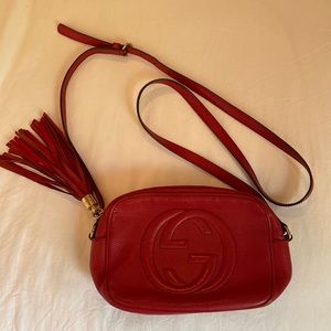 AUTHENTIC Gucci soho crossbody in red